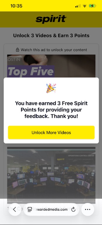 Congratulations! You've earned Spirit points