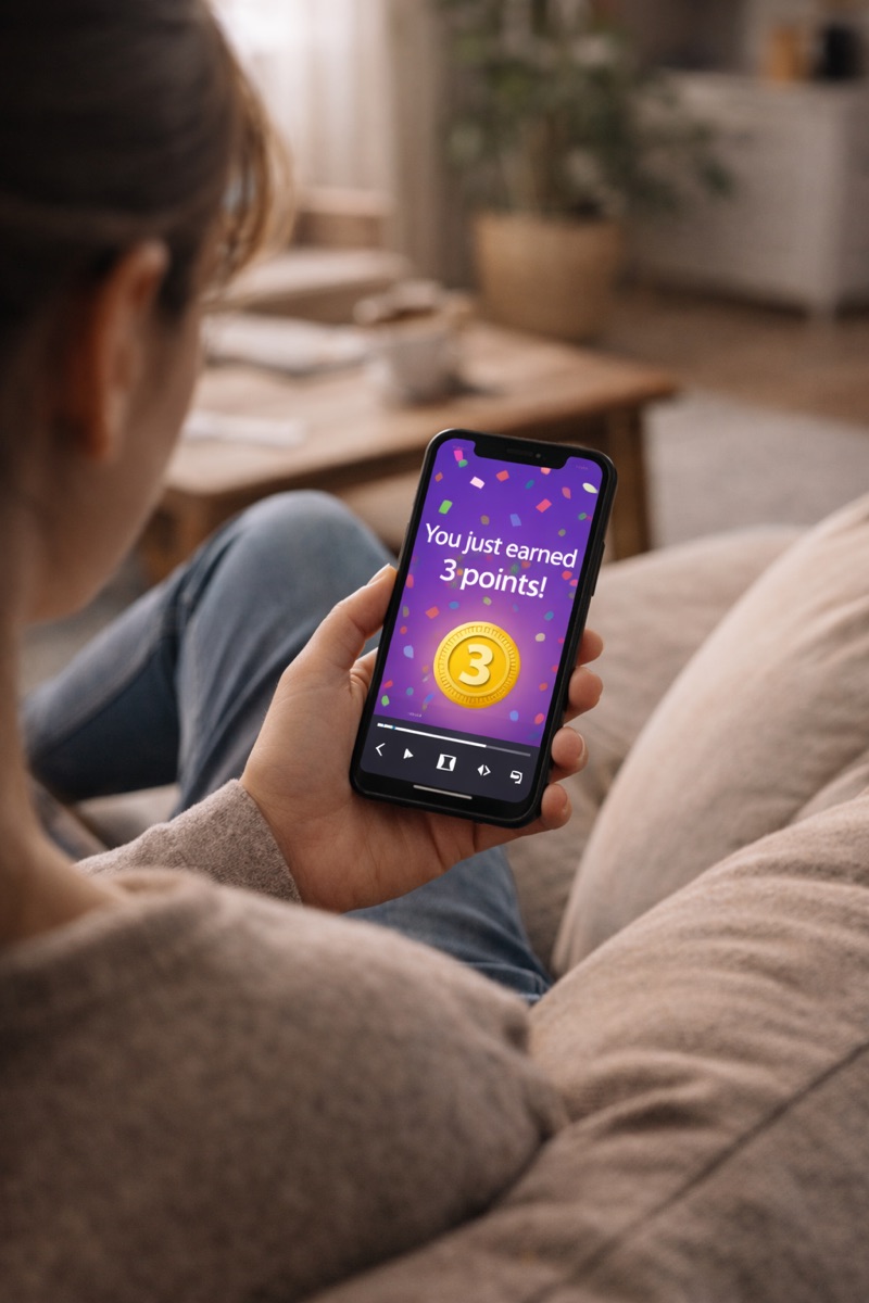 Earning rewards on the couch